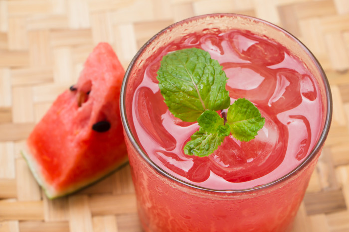 Watermelon and mint cooler